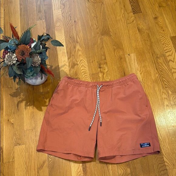 L.L. Bean Men's Rust Swim Shorts - L - Picture 1 of 5